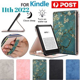 เคสโทรศัพท์มือถือหนัง PU ฝาพับ กันกระแทก พร้อมขาตั้ง สําหรับ Amazon Kindle 11th Generation 2022 C2V2L3