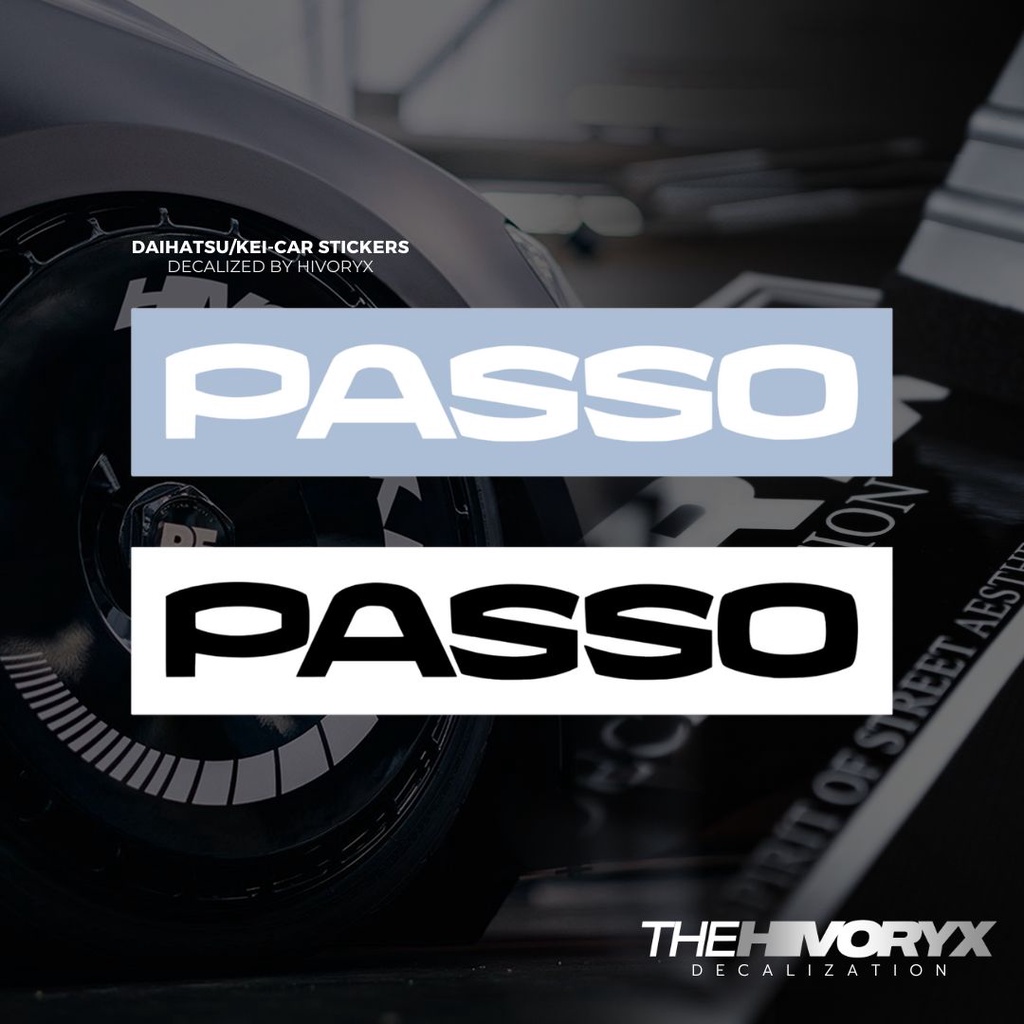 PASSO DESIGN ADAAIHATSU/TOYOTA/KEI CAR/KCAR CAR DECAL AUTOMOTIVE DIE-CUT สติ๊กเกอร์ไวนิล – HIVORYX
