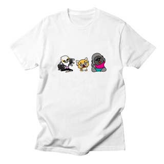 เสื้อยืดแขนสั้นaggretsuko เสื้อยืดผ้าฝ้ายลายการ์ตูนS-5XL