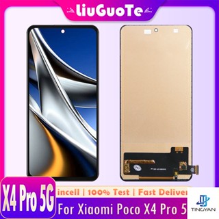 จอแสดงผลทดสอบ 100% สําหรับ Poco X4 Pro 5G Xiaomi Poco X4 Pro 5G 2201116หน้าจอสัมผัสดิจิทัล Lcd พร้อมกรอบ แบบเปลี่ยน สําหรับ PG