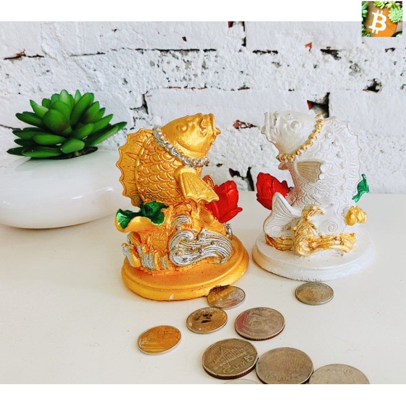 Bitcoin ปลาเงินปลาทองเรียกทรัพย์ 1 คู่.