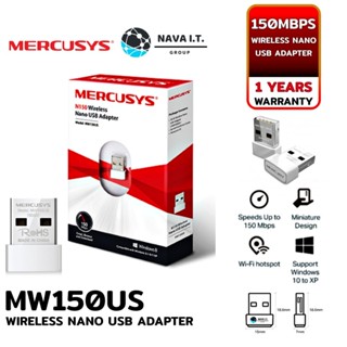 COINSคืน15%⚡FB9JMZV6⚡ MERCUSYS MW150US WIRELESS USB ADAPTER N150 WI-FI ประกัน 1ปี