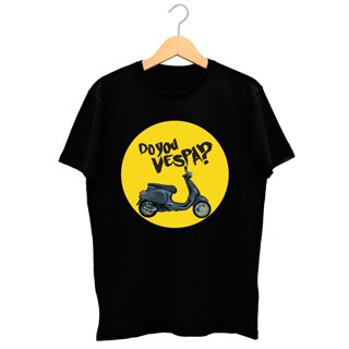 ขาย2020 เสื้อยืดลําลองสําหรับผู้ชายแขนสั้นพิมพ์ลาย Do You Vespa Scooter Black_T130 discount（S-5XL）