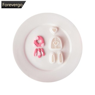 Forevergo แม่พิมพ์ตัดดินโพลิเมอร์ ลายนูน สําหรับทําเครื่องประดับ ต่างหู DIY O6U7