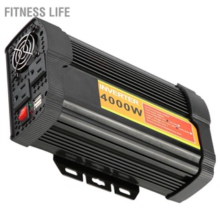 Fitness Life 12V DC ถึง 110V AC 4000W รถ หม้อแปลงไฟฟ้าแรงดันอัตโนมัติอินเวอร์เตอร์แปลงค่ารถ