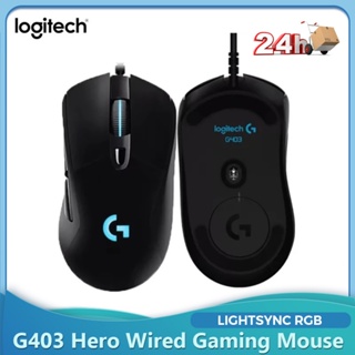 เมาส์เกมมิ่ง มีสาย 24H Logitech G403 RGB 12000DPI สําหรับสํานักงาน