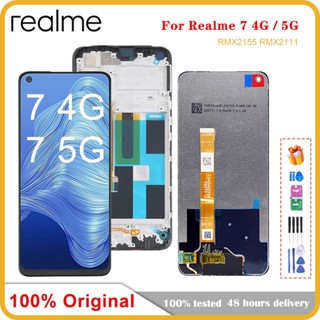 อะไหล่หน้าจอสัมผัสดิจิทัล LCD 6.5 นิ้ว สําหรับ OPPO Realme 7 5G RMX2155 RMX2111 Realme 7 4G