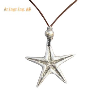 ARIN Elegant Starfish Charm Necklace Black Rope Chain Choker Animal Pendant Clavicle