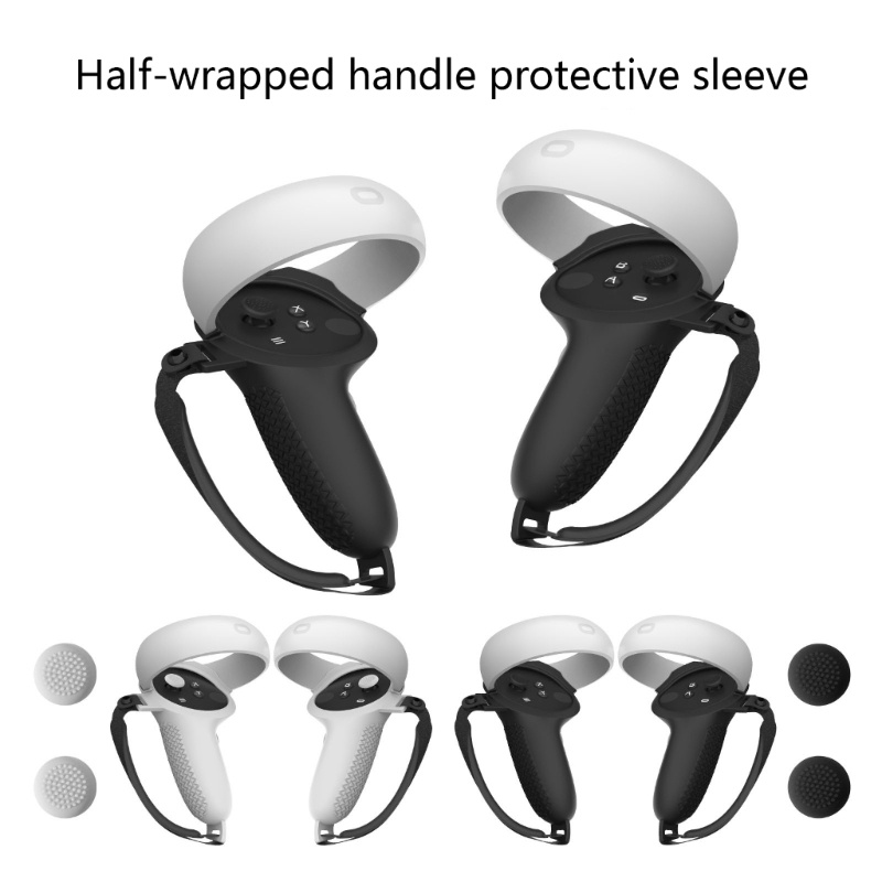 HOMIE ด้ามจับควบคุมกันเหงื่อสําหรับ Quest 2 VR Handle Controller Protectors Strap