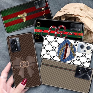 Gucci เคสโทรศัพท์มือถือ ซิลิโคน TPU กันกระแทก มีลายด้านข้าง สําหรับ OPPO A93 F17 A94 F19 A94 F11 F9 A7X PRO 4G 5G