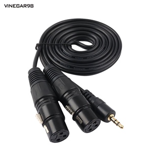 Vine สายสัญญาณเสียงสเตอริโอ XLR 3-pin ตัวเมีย เป็นตัวผู้ 3.5 มม. 1.5 ม.