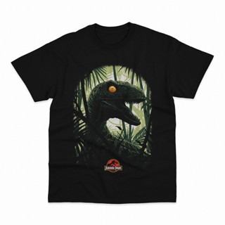 เสื้อยืด พิมพ์ลายไดโนเสาร์ Jurassic Park 2 สีเขียว สไตล์วินเทจ