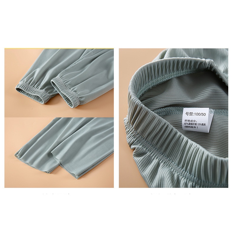 【YAOEENH】กางเกงนอนขากว้าง ผ้าเรยอน แบบยืดหยุ่น ทรงหลวม สีแคนดี้ สําหรับเด็กผู้ชาย และเด็กผู้หญิง 100-160 ซม. พร้อมส่ง - รูปที่ 7