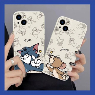 เคสซิลิโคนนิ่ม ลาย TOM AND JERRY สําหรับ Samsung A50S A50 A30S A30 A21S A20S A20 A04E A04S A04 A01 A3 Core A03S A03 A02S A02