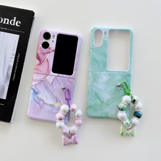 เคสแข็ง ลายหินอ่อน สร้างสรรค์ สําหรับ OPPO Find N2 Flip