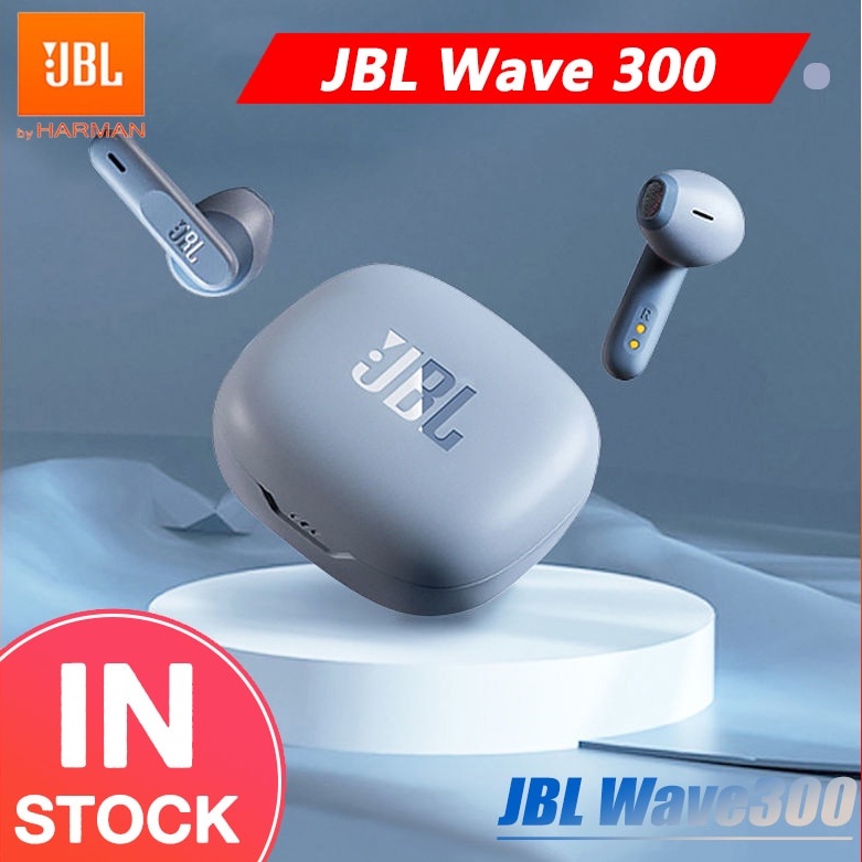 ใหม่ JBL Wave 300 TWS True True หูฟังซับวูฟเฟอร์สเตอริโอ ไร้สาย บลูทูธ ตัดเสียงรบกวน พร้อมไมโครโฟน กล่องชาร์จ