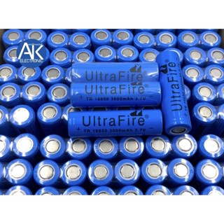 ถ่าน [หัวแบน] ถ่านชาร์ต 3.7V 18650 3000mAh Li-ion for Flashlight Torch ถ่านชาร์ท