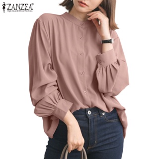 Zanzea เสื้อเชิ้ตแขนยาว ลําลอง หรูหรา สไตล์เกาหลี สําหรับผู้หญิง