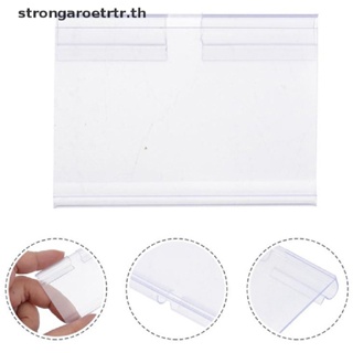 Strongaroetrtr 10PCS Plastic Sign Label Holder Wire Shelf Retail Price Tag Label Merchandise Sign Display Holder Stand .