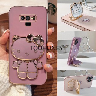 เคส Samsung Galaxy Note 9 เคส Samsung Note 20 Ultra Casing Samsung Note 8 Cases Samsung Note 10 Plus Case Samsung M31 Case Samsung M51 Case Cute Anime Cartoon Vanity Mirror Hello Kitty Holder Phone Cover Case With Metal Sheet TK การ์ตูนอะนิเมะน่ารัก