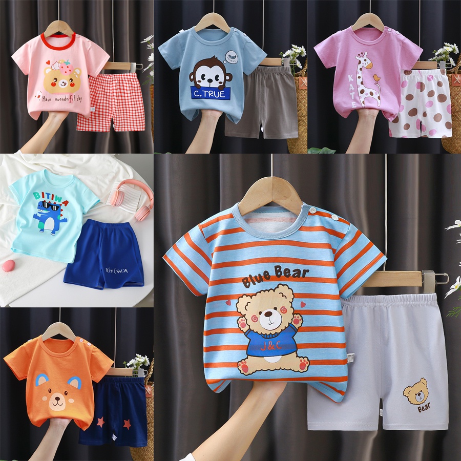 73-130ชุดสูทแขนสั้นสําหรับเด็ก, เสื้อผ้าเด็กผู้ชายผ้าฝ้ายฤดูร้อน, เสื้อยืดเด็กผู้หญิงใหม่บาง, เสื้อผ