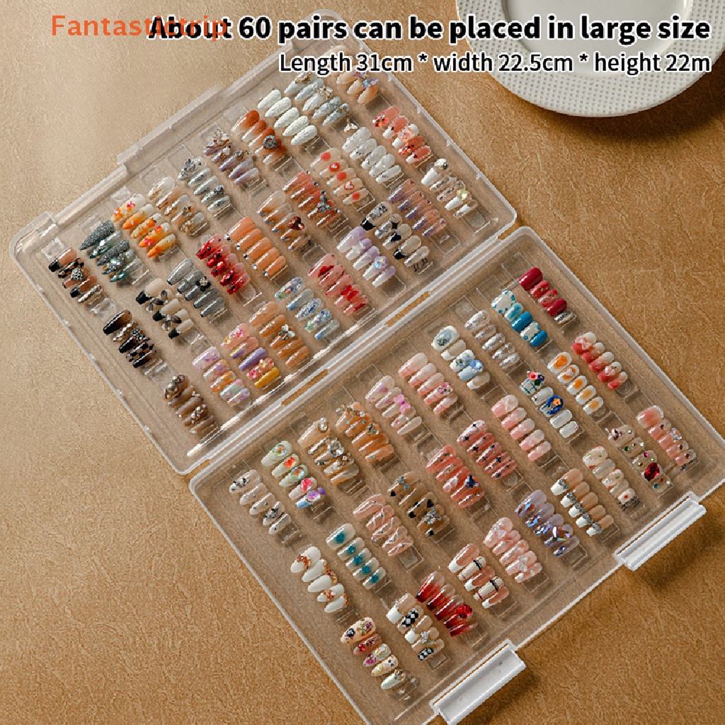 Fantastictrip กล่องเก็บเล็บปลอม แฟชั่น