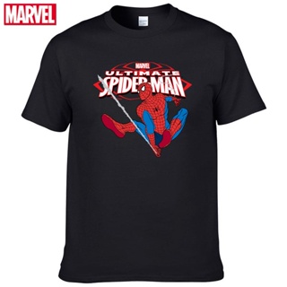 ใหม่ เสื้อยืดผ้าฝ้าย 100% พิมพ์ลาย Marvel The Avengers spiderman ใส่สบาย ระบายอากาศ แฟชั่นฤดูร้อน สําหรับผู้ชาย 69S-5XL