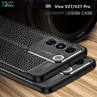 เคสโทรศัพท์มือถือหนัง ผิวด้าน ป้องกันกล้อง กันกระแทก สําหรับ Vivo V27 V27E V27Pro V23 V23e X90 X80 X70 X60 X50 Pro + Y10 Y20 Y21 Y33S Y21e Y20A S16 S16e