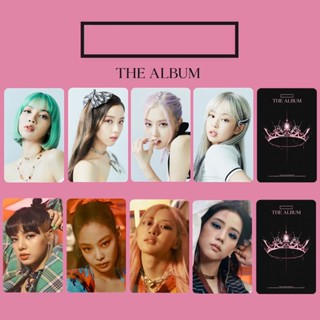 โปสการ์ดโลโม่ Black-Pink THE ALBUM JISOO JENNIE LISA ROSE สีดํา สีชมพู จํานวน 4 ชิ้น ต่อชุด