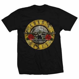 เสื้อยืดคอกลม แขนสั้น ผ้าฝ้าย 100% พิมพ์ลาย Guns and Roses Guns N Roses American Hard Rock สําหรับผู้ชาย