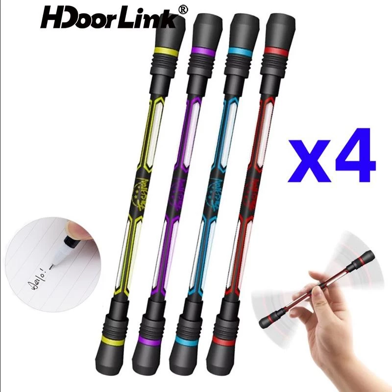 Hdoolink ปากกาสปินเนอร์ พลาสติก หมุนได้ 0.5 มม. 4 2 1 ชิ้น