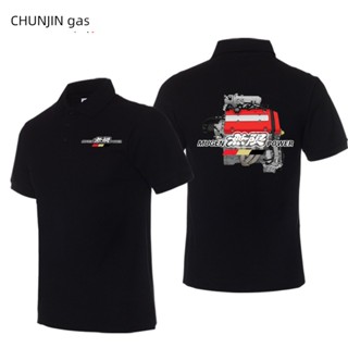 Attitude RAYS TE37 เสื้อโปโล แขนสั้น แขนห้าส่วน GK5 JDM Civic Flying สําหรับผู้ชาย