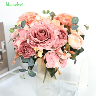 Bluevelvet พวงหรีดดอกไม้ประดิษฐ์ สไตล์วินเทจ สําหรับตกแต่งงานแต่งงาน คริสต์มาส เจ้าสาว