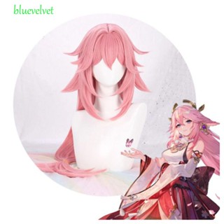 Bluevelvet Yae Miko วิกผมคอสเพลย์ ไฟเบอร์สังเคราะห์ อุณหภูมิสูง สําหรับปาร์ตี้ฮาโลวีน