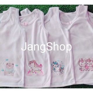 เสื้อกล้ามเด็กหญิง 1 แพ็ค 5 ตัว ลายการ์ตูน พร้อมส่ง