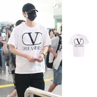 เสื้อยืดแขนสั้นลําลอง พิมพ์ลายโลโก้ VL แฟชั่นฤดูร้อน สําหรับผู้ชาย และผู้หญิง