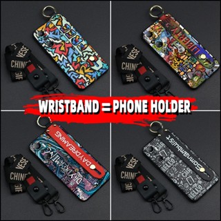 Wristband Lanyard Phone Case For infinix X6826/Hot20 4G/Free Fire cover armor case Original Graffiti New Arrival Silicone