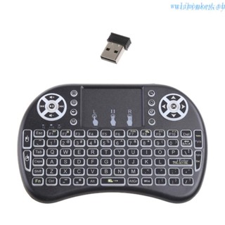 WU 2.4G Wireless i8 Keyboard Touchpad Fly Air Mouse For Androids TV English Keypad