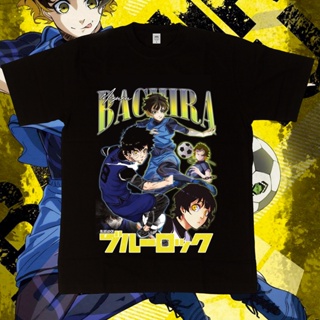 [S-5XL] เสื้อยืด พิมพ์ลายการ์ตูน Meguru Bachira สีฟ้า