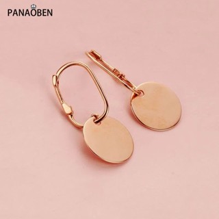 Panaoben♥ ใหม่ ต่างหูชุบทอง 14K 585 ทรงกลม สีโรสโกลด์ เครื่องประดับแฟชั่น สําหรับผู้หญิง คริสต์มาส สร้อยคอ สร้อยคอผู้ชาย