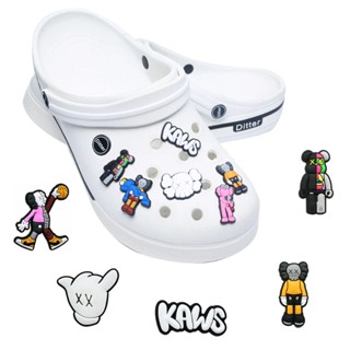 อุปกรณ์เสริม จี้โลโก้การ์ตูน Ape Kaws Jibitz Crocs สไตล์สตรีท สําหรับตกแต่งรองเท้า