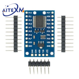 Pcf8575 โมดูลขยายพอร์ต IO DC 2.5-5.5V I2C ควบคุมการสื่อสาร 16 IO พอร์ต สําหรับ Arduino