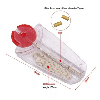 ไฟแช็ก ถ่านไฟแช็ค อะไหล่ไฟแช็ค หินไฟ และไส้ไฟแช็ค Flints &amp; Wick สำหรับไฟแช็คน้ำมันแบบมีไส้