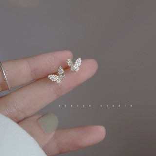 Cute Fairy Little Butterfly 925 Sterling Silver Stud Earrings Jewelry Ear Studs