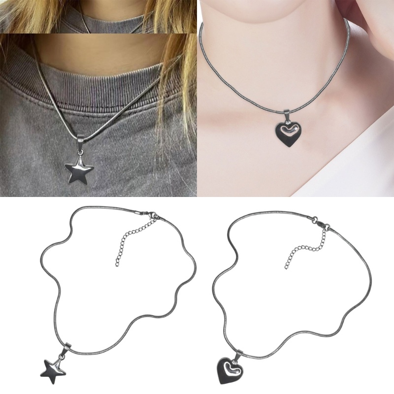 FL Dainty Y2K Pentagram Charm ลูกปัด Star Choker สร้อยคอสร้อยคองบสําหรับผู้หญิงสาว Choker CHAIN