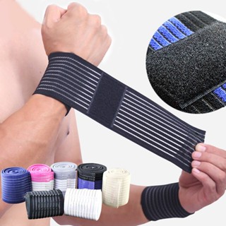 สายรัดข้อมือ ผ้าฝ้าย แบบยืดหยุ่น สําหรับเล่นกีฬา ยิม 1 ชิ้น