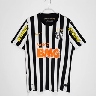 เสื้อกีฬาแขนสั้น ลายทีมชาติฟุตบอล Santos Away 2013 Season S-XXL ชุดเยือน สไตล์วินเทจ แห้งเร็ว สําหรับผู้ชาย