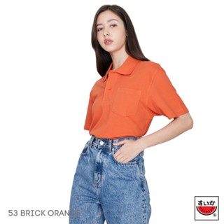 แตงโม (SUIKA) - เสื้อแตงโมคอปก POLO ชาย-หญิง (53 BRICK ORANGE )