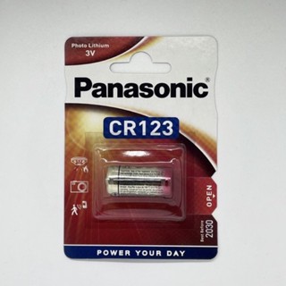 ถ่าน Panasonic CR123A Lithium 3V (รุ่น Europe) จำนวน 1 ก้อน แท้ 100% ถ่าน