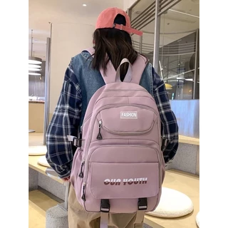 【พร้อมส่ง】กระเป๋าเป้ สะพายหลัง กระเป๋าแฟชั่น ความจุขนาดใหญ่เวอร์ชั่นเกาหลี นักเรียนแฟชั่น B-1341